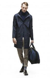 Rains Jacke lang blau