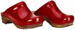 Sanita Clogs Holz Classic offen rot