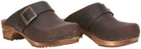 Sanita Clogs Holz Urban offen antikbraun