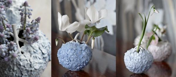 Royal Copenhagen Art of Giving Flowers Hortensie Vase blau Fruehlingsdeko