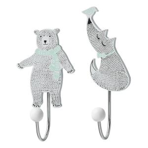 Bloomingville Haken Fuchs und Baer 2 Stueck