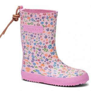 Bisgaard Gummistiefel mit Blumen rosa