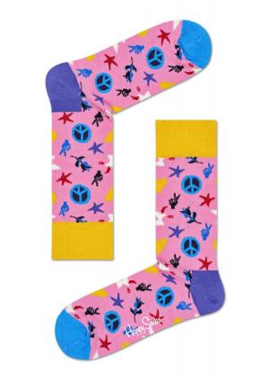 Happy Socks Peace And Love pink Struempfe