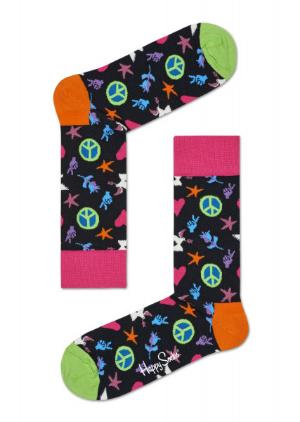 Happy Socks Peace And Love schwarz Struempfe