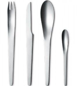 4-teilige Besteck-Box "Arne Jacobsen" von Georg Jensen Georg Jensen Arne Jacobsen Box 4 teilig