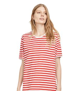 Marimekko Tasaraita Hetta Nachthemd rot weiss