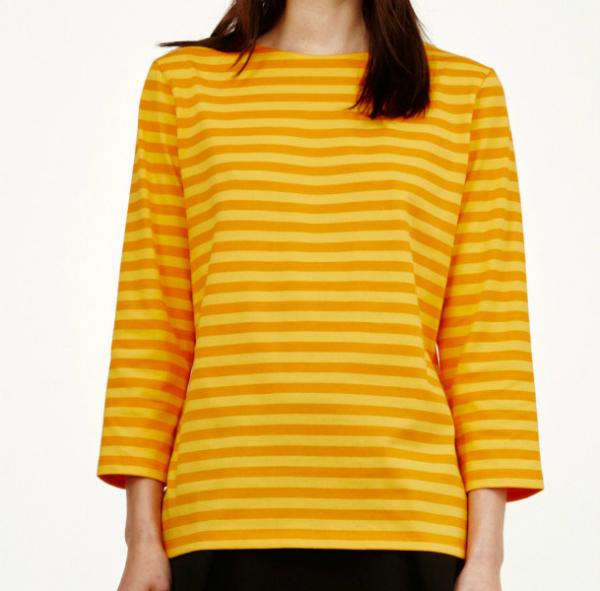 Marimekko Tasaraita Ilma T-Shirt orange gelb limitiert