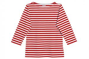 Marimekko Tasaraita Ilma T-Shirt rot weiss