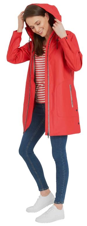 REDGREEN Damen Regenjacke mit verstellbarer & abnehmbarer Kapuze Silia