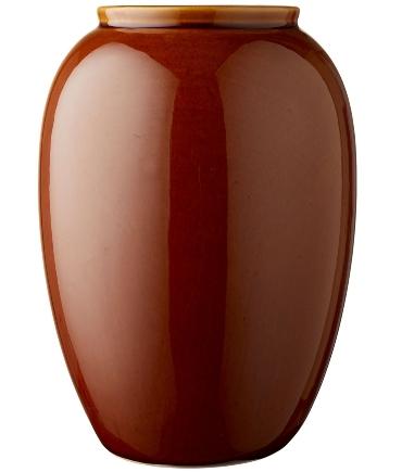 Bitz-Steingut-Vase-Hoehe-25-cm-bernstein