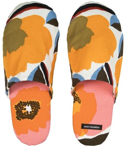 Marimekko-Rosarium-Bad-Saunalatschen-blau-rot-orange