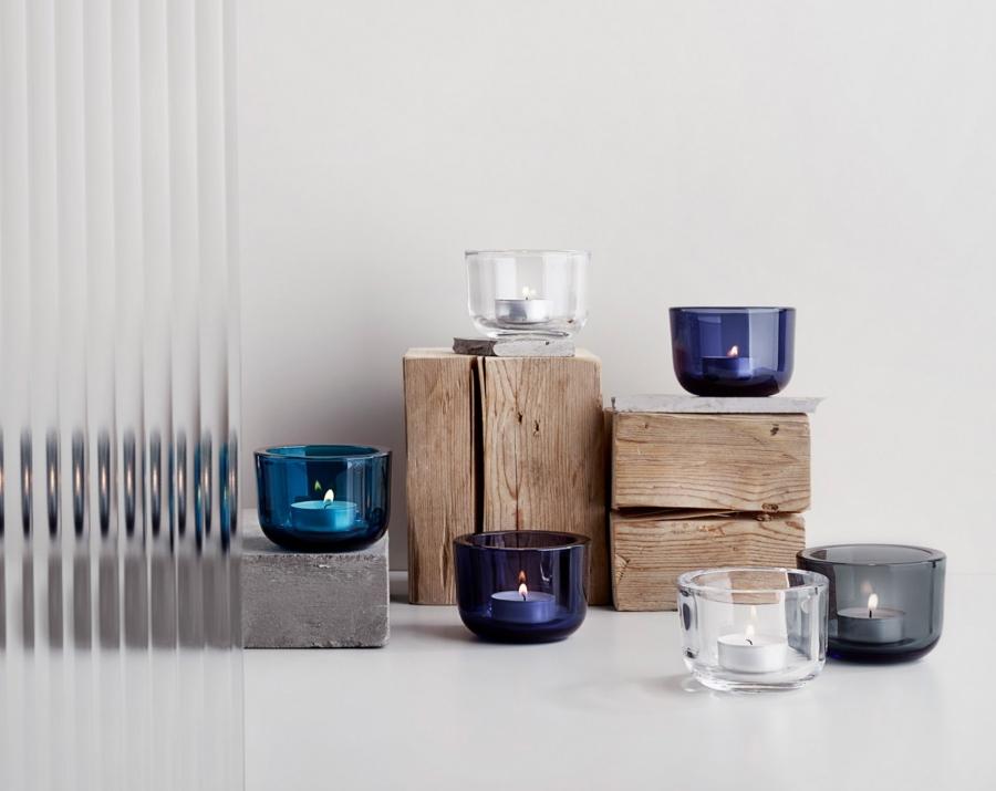 Iittala Valkea Teelichtleuchter grau windlichter