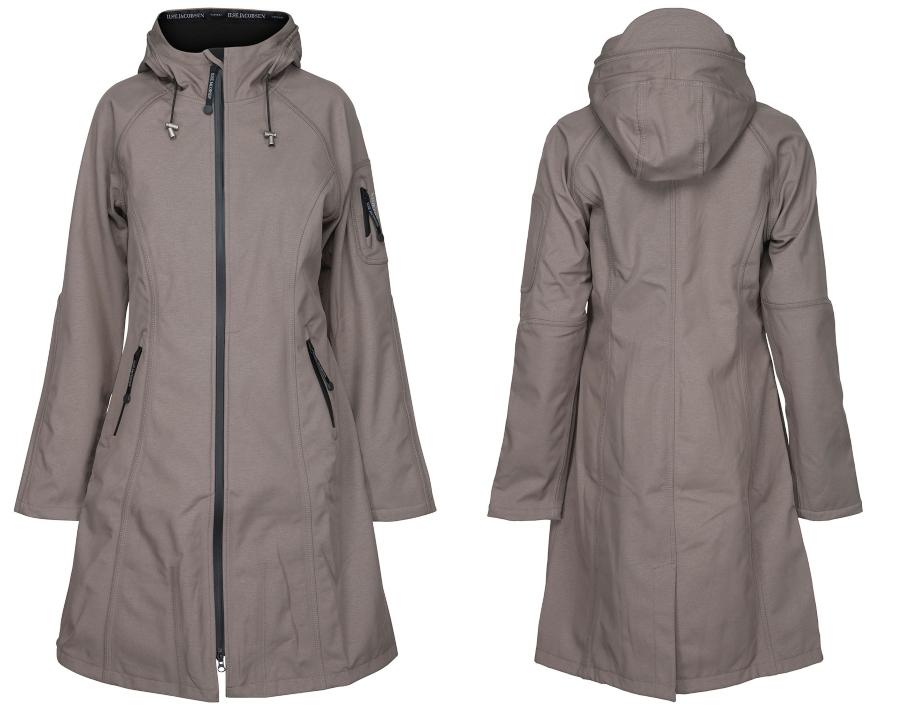 Damen Regenmantel lang Soft Shell RAIN37L dark ash