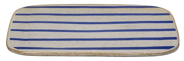 Lyngby Porcelæn DAN-Ild Platte 27x27 cm beige, blau