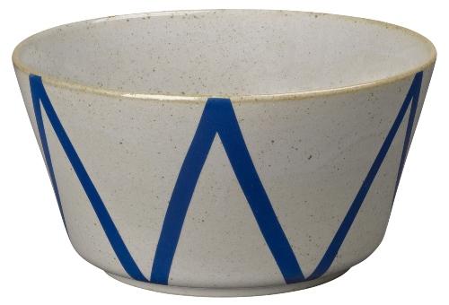 Lyngby Porcelæn DAN-Ild Schuessel 21 cm beige, blau