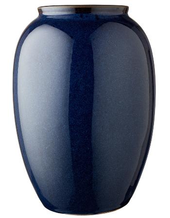 Bitz Steingut Vase Höhe 25 cm blau - Skandinavische Weihnachtsgeschenkideen