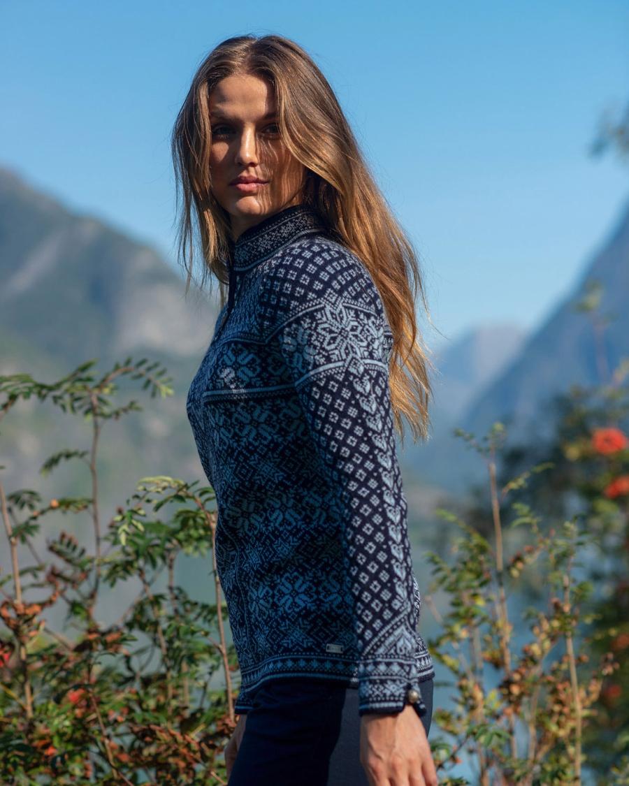 Dale of Norway Damen Pullover mit Kragen Peace