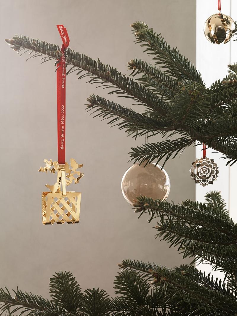 Georg Jensen Weihnachten 1990 2020 Mobile Korb gold