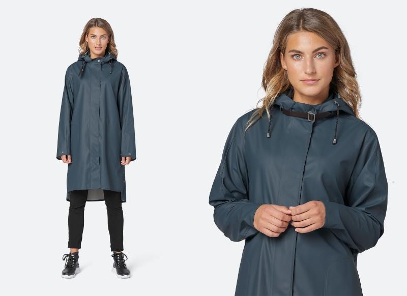 Ilse Jacobsen Damen Regenmantel lang RAIN71 orionblau