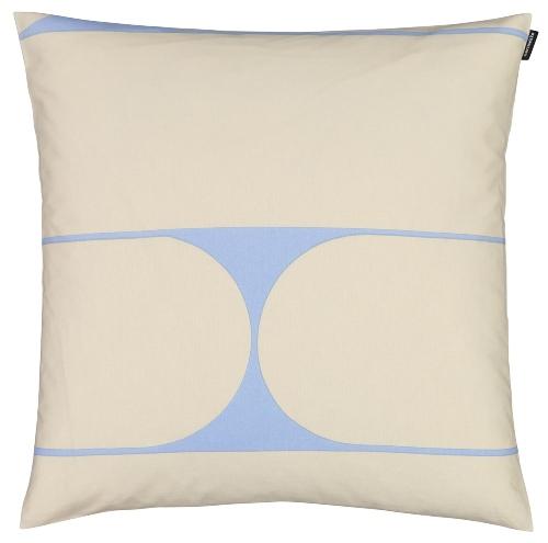 Marimekko-Putki-Tube-Kissenhuelle-50x50-cm-beige-blau-skandinavische-farben