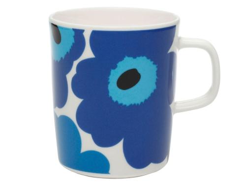 Marimekko Unikko Oiva Becher 0,25 l weiß, blau