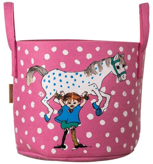 Muurla-Pippi-Langstrumpf-Pippi-Pferd-Aufbewahrungskorb-aus-recyceltem-PET-Hoehe-31-cm-OE-35-cm