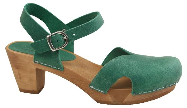 Sanita Damen Sandale Holz Matrix-Square mit Flex Sohle mint
