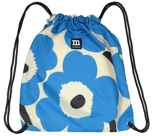 Marimekko Unikko Smarter Rucksack (faltbar) cremeweiss, blau Skandinavische Muster