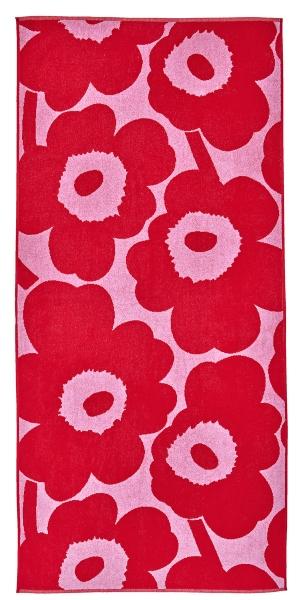 Marimekko Unikko 2021 Duschtuch 70x150 cm pink, rot handtuecher