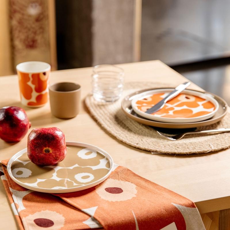 Marimekko Unikko Oiva Teller 20 cm apricot