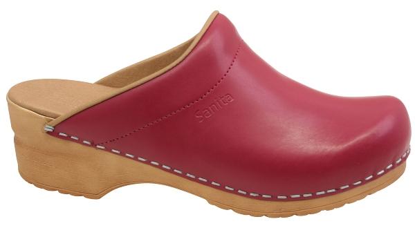 Sanita Damen Clogs PU Holz Look offen Sandra