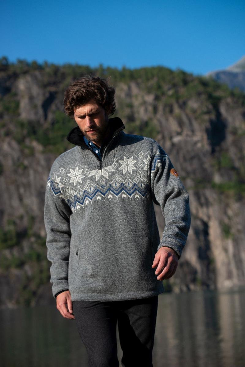 Dale of Norway Herren Pullover mit Kragen wasserabweisend windfest Fongen