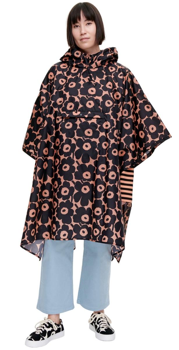 Marimekko Damen Regencape Unikko Pikkuinen braun, schwarz scandi-mode