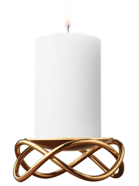 Georg Jensen Glow Kerzenstaender gold 10,5 cm