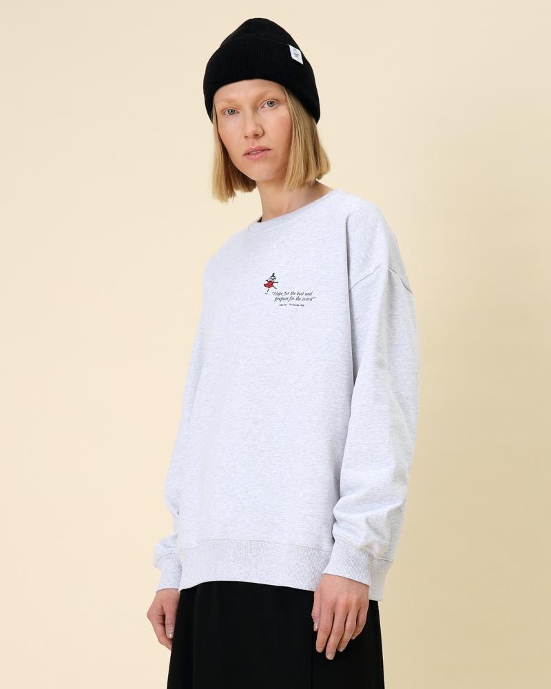 Makia Clothing Mumin Unisex Sweatshirt hellgrau Little My