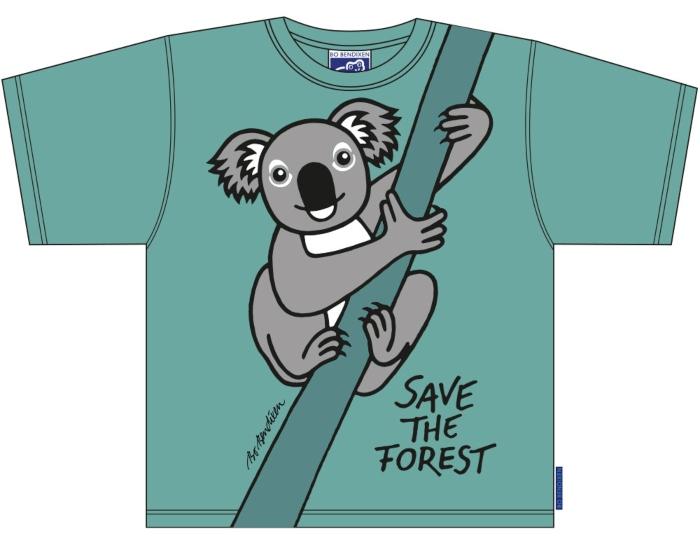 Bo Bendixen Unisex Kinder T-Shirt gruengrau Koala