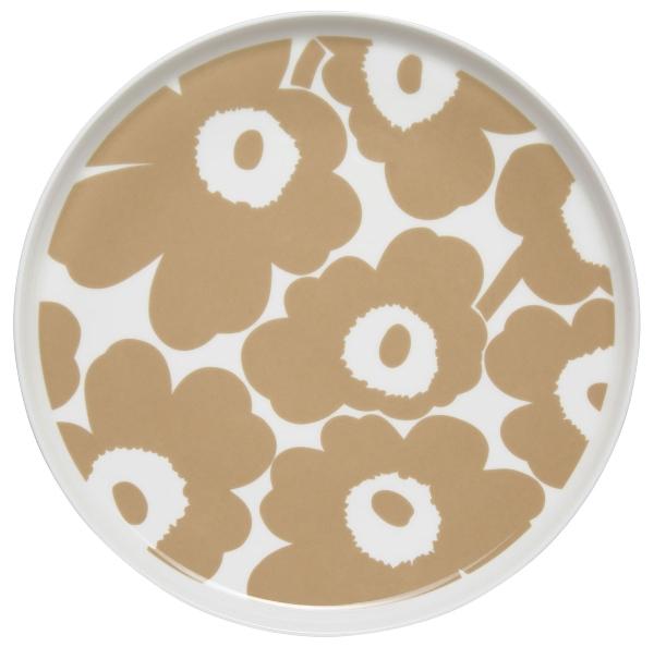 Marimekko Unikko Oiva Teller 25 cm cremeweiss, beige