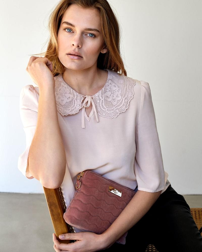 Rosemunde Copenhagen Clutch Umhaengetasche Velva tiefes rosegold mode-aus-daenemark