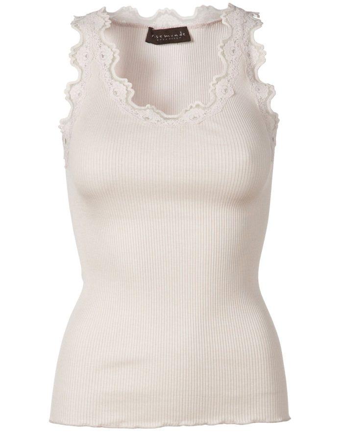 Rosemunde Copenhagen Damen Top Seide Vintage Spitze Babette