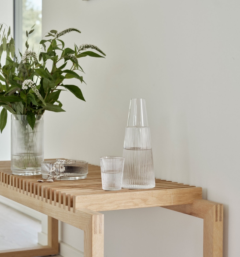 Stelton Pilastro Karaffe 1 l Glas 0,2 l klar Set