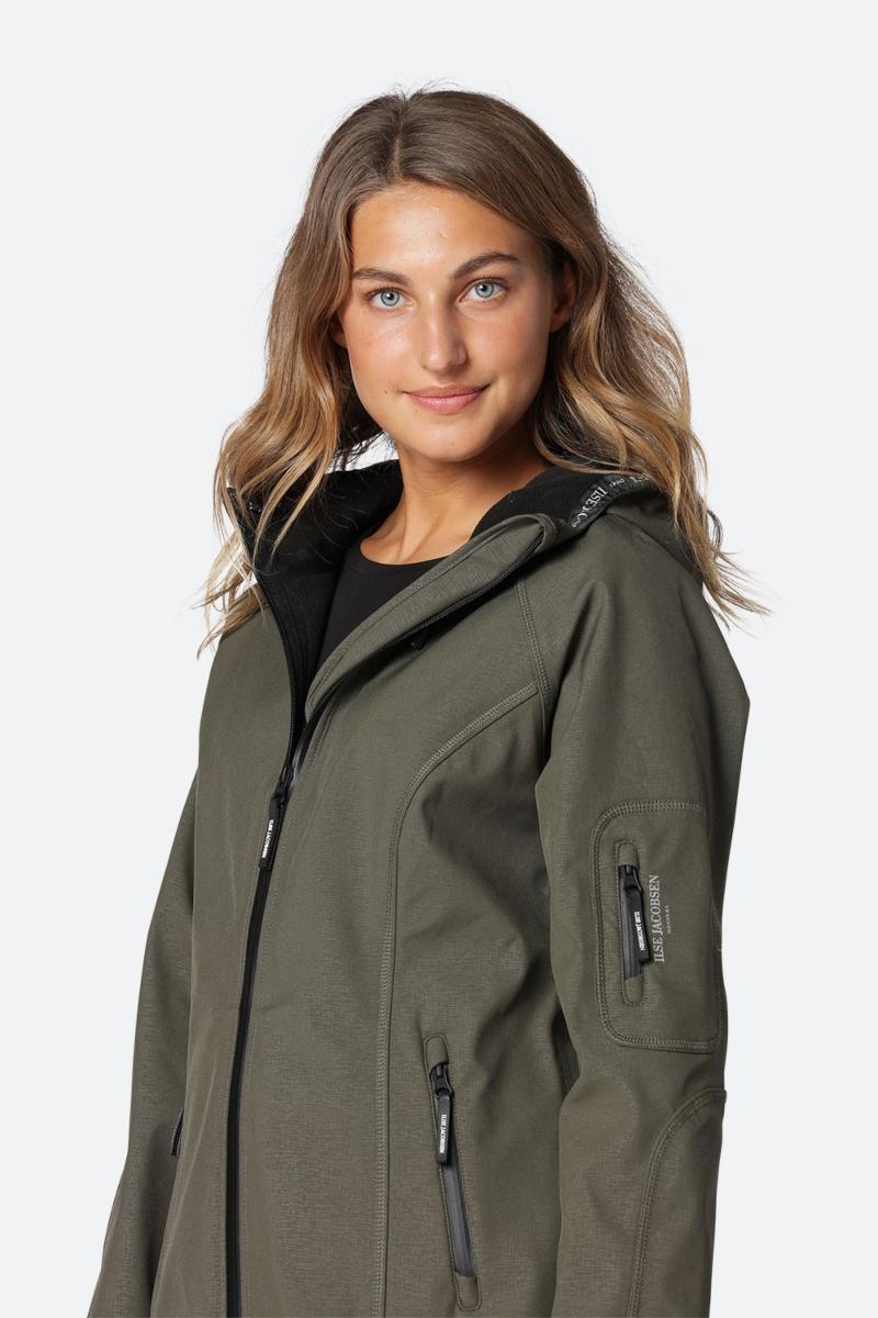 Ilse Jacobsen Damen Regenmantel lang Soft Shell RAIN37L