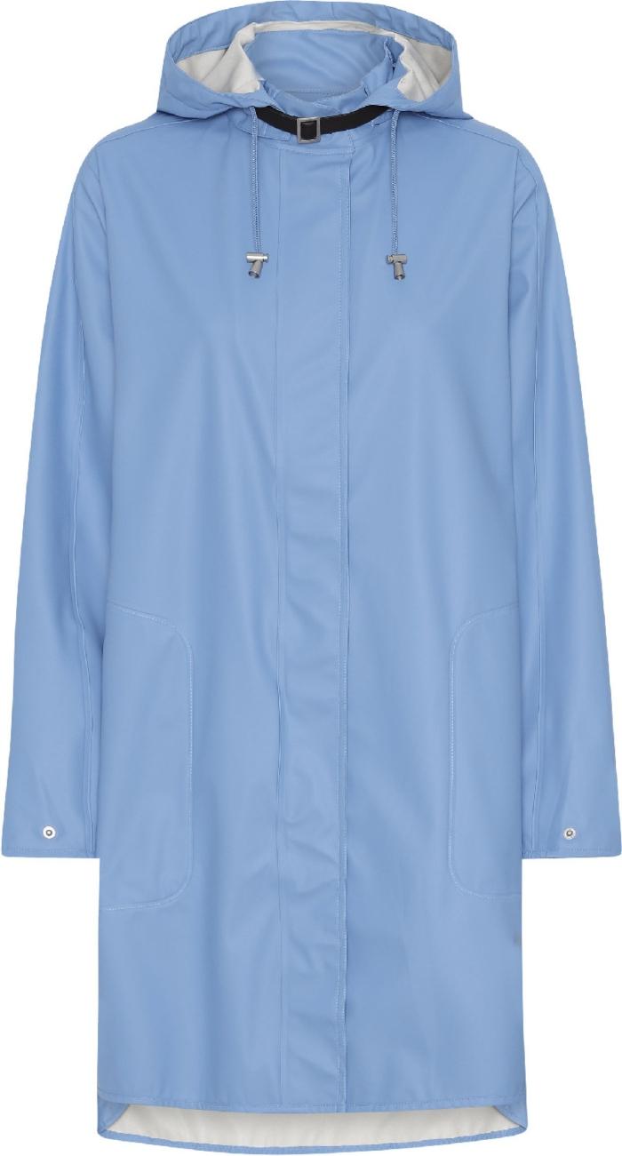 Ilse Jacobsen Damen Regenmantel lang mit verstellbarer Kapuze RAIN71 light blue regatta 40 rain-coats