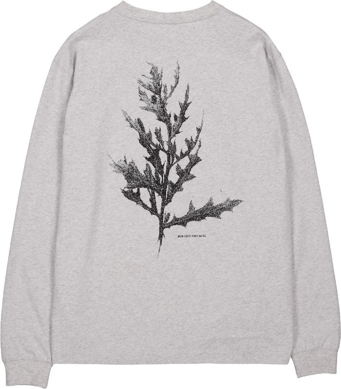 Makia Clothing x Danny Larsen Herren Sweatshirt hellgrau schwarz Flora