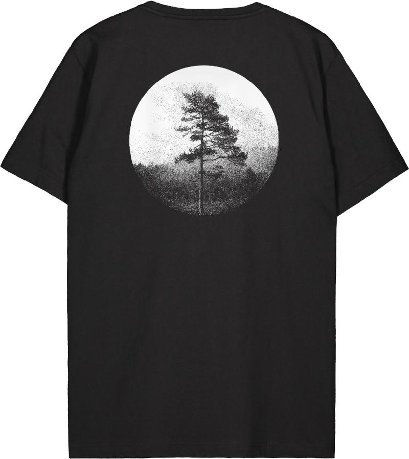 Makia Clothing x Danny Larsen Herren T-Shirt schwarz weiss Skog (Wald)