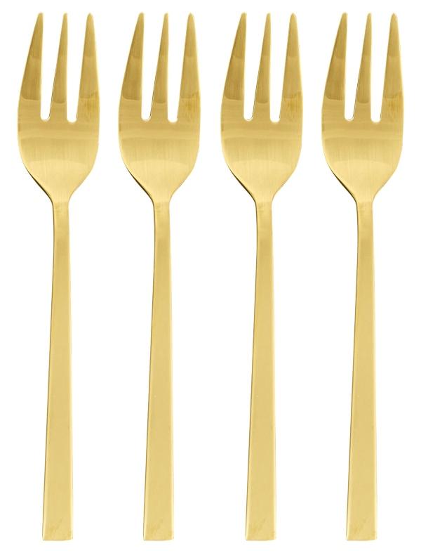 Bitz Besteck Kuchengabel Laenge 16,7 cm 4 Stk gold