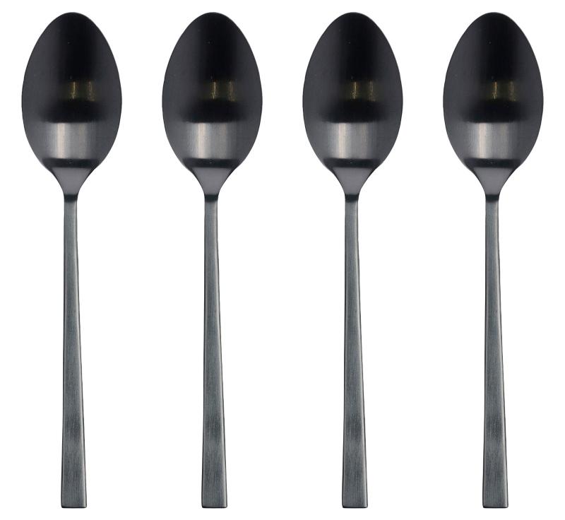 Bitz Besteck Teeloeffel 4 Stk schwarz