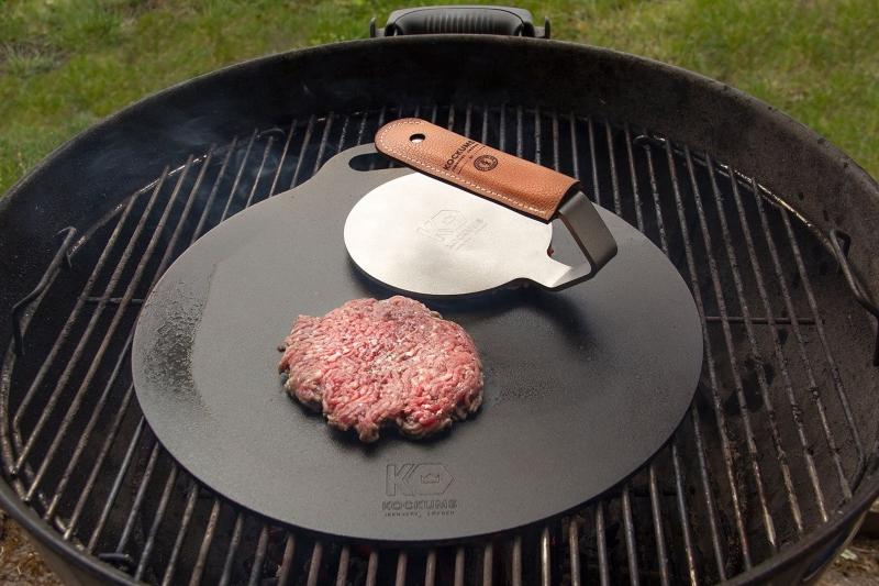 Kockums Jernverk Hamburgerpresse mit Ledermanschette Kota