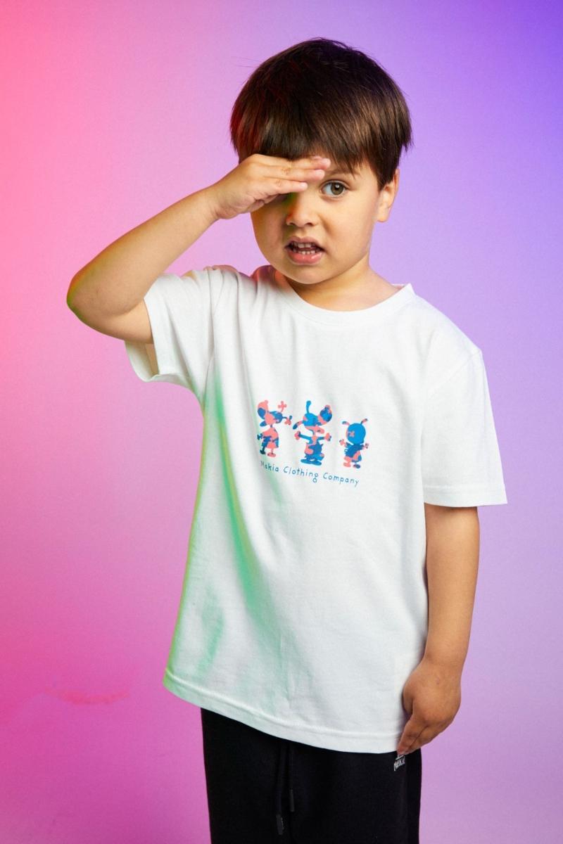 Makia Clothing x Mauri Kunnas Unisex Kinder T-Shirt Kille weiss mit Print