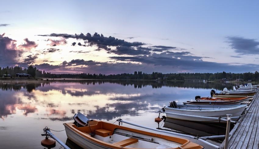 Mitternachtssonne in Schweden