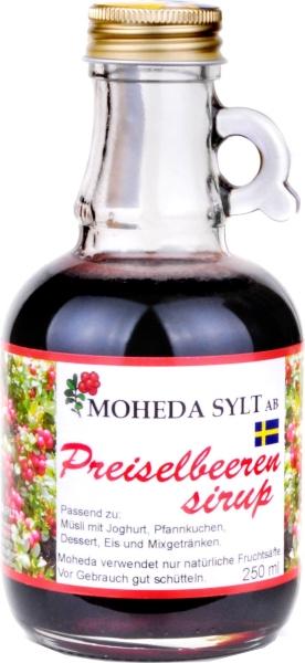 Moheda Preiselbeersirup 0,25 l Schwedische Beeren
